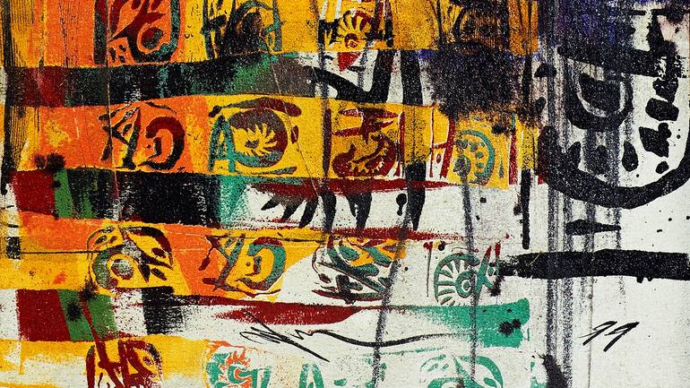 Original Abstract Calligraphy Painting by Ng Foo Cheong