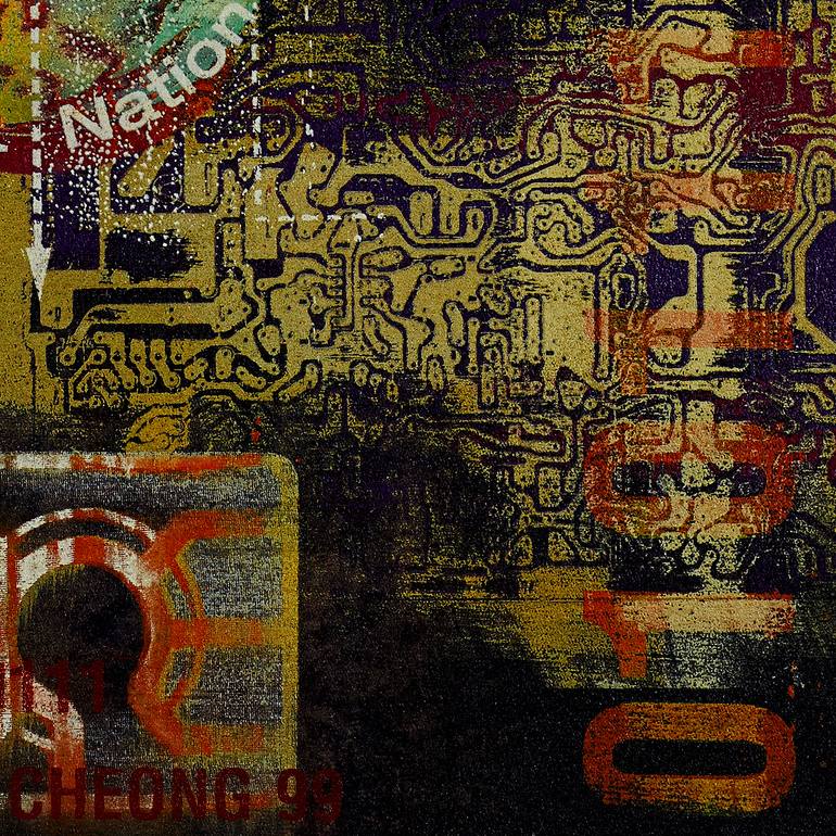 Original Conceptual Science/Technology Painting by Ng Foo Cheong