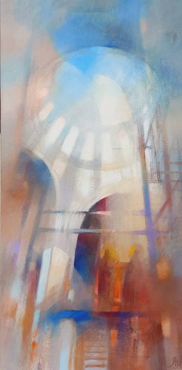 Original Fine Art Architecture Painting by AISTE JURGILAITE