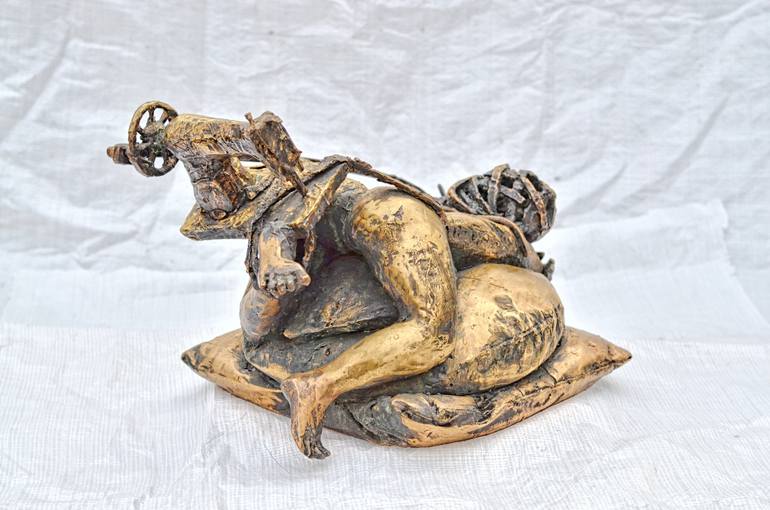 Original Figurative Erotic Sculpture by Remigiusz Dulko
