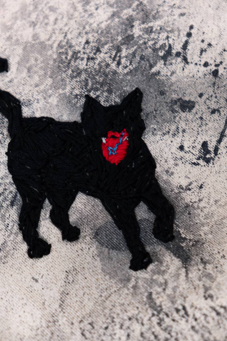 Original Abstract Expressionism Animal Painting by Nastya Didenko