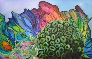 Original Fine Art Abstract Painting by Janavi Mahimtura Folmsbee