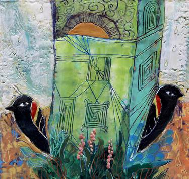 Original Architecture Painting by Anna Podris