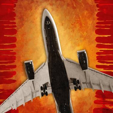 Print of Airplane Mixed Media by Christian L Lange