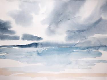 Original Abstract Beach Paintings by Elizabeth Becker