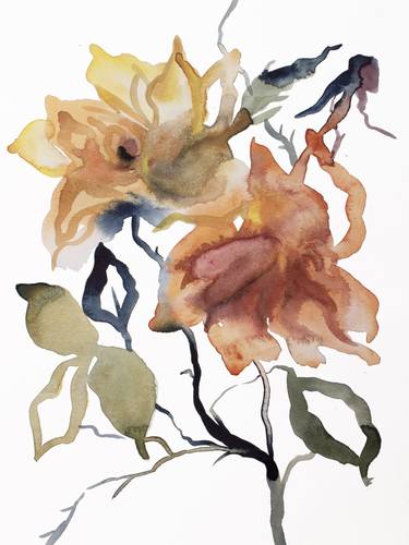 Original Expressionism Botanic Paintings by Elizabeth Becker