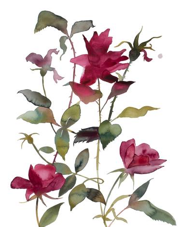 Print of Expressionism Botanic Paintings by Elizabeth Becker