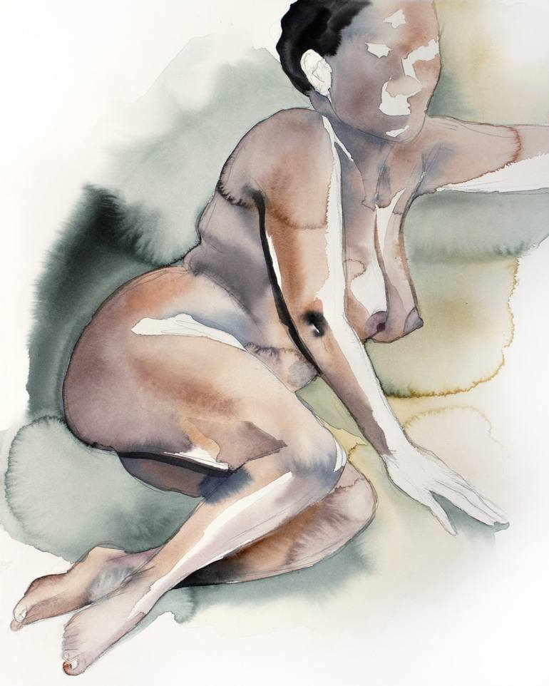 Print of Minimalism Nude Paintings by Elizabeth Becker