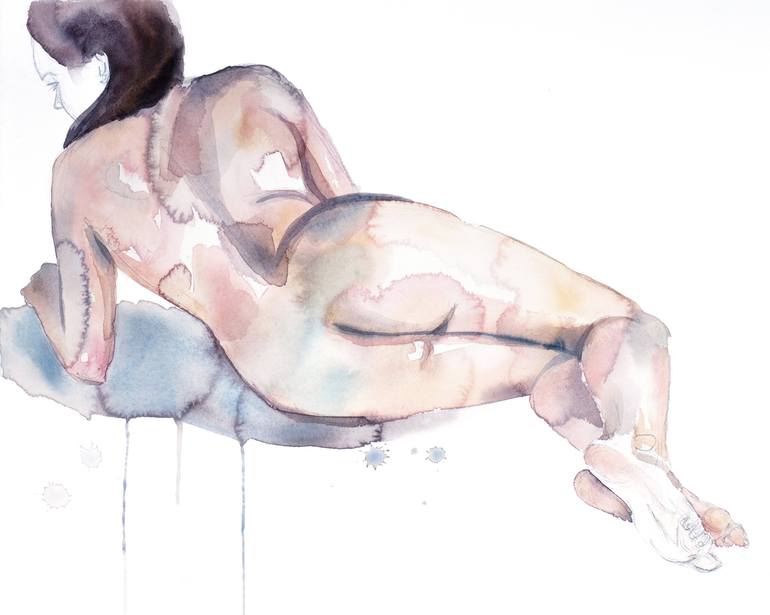 Print of Minimalism Nude Paintings by Elizabeth Becker