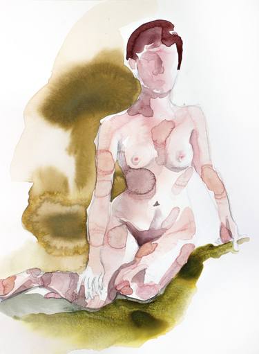 Original Minimalism Nude Paintings by Elizabeth Becker