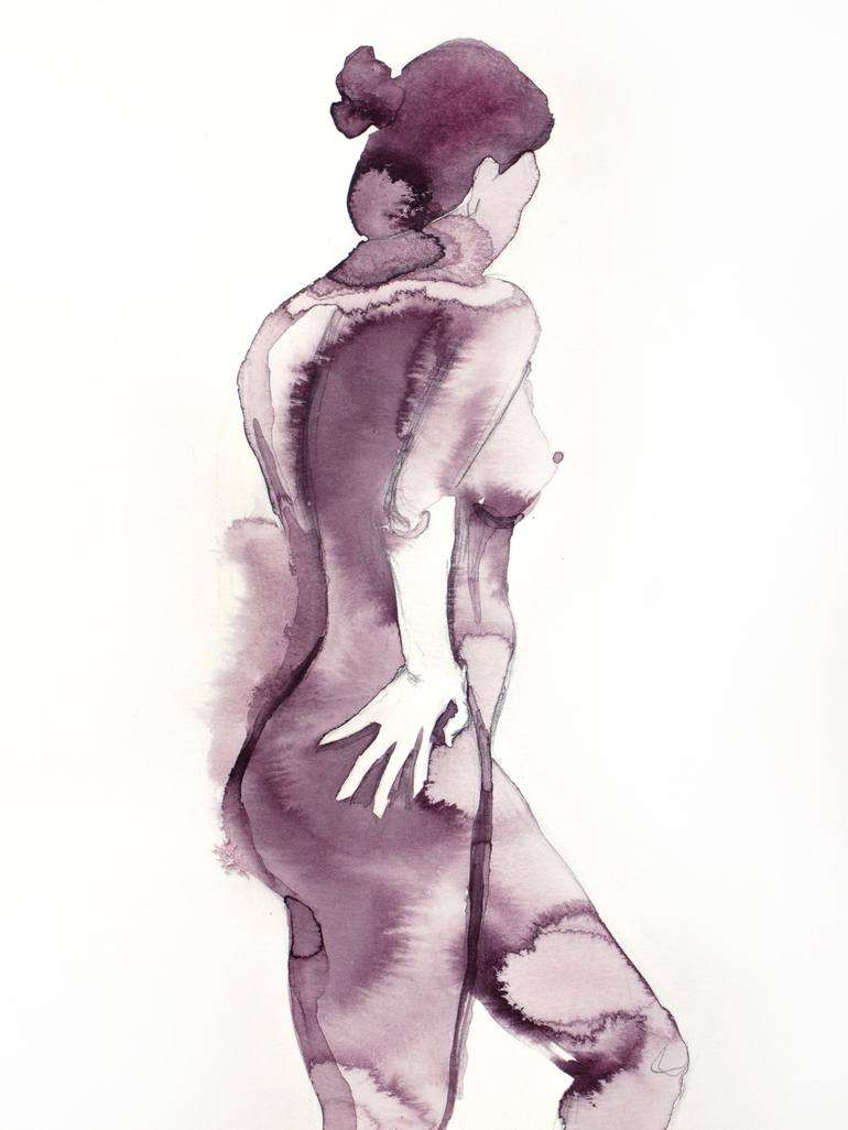 Print of Minimalism Nude Paintings by Elizabeth Becker