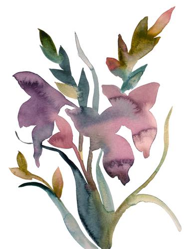 Original Expressionism Floral Paintings by Elizabeth Becker