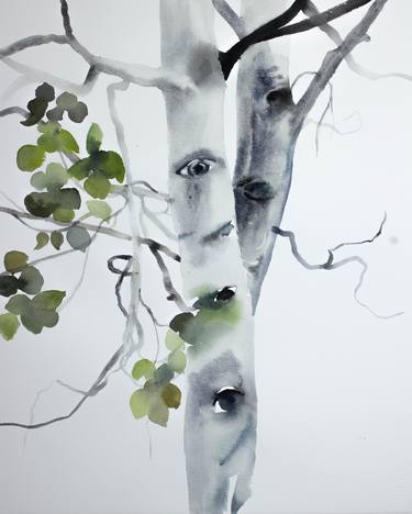 Print of Fine Art Tree Paintings by Elizabeth Becker