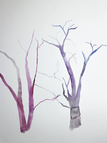 Original Abstract Tree Paintings by Elizabeth Becker