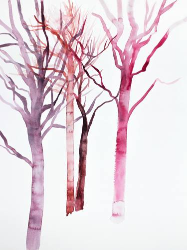 Original Abstract Tree Paintings by Elizabeth Becker