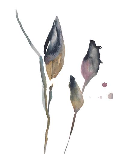 Original Abstract Botanic Paintings by Elizabeth Becker