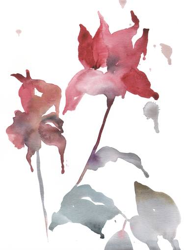 Print of Abstract Floral Paintings by Elizabeth Becker