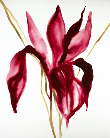 Original Abstract Botanic Paintings by Elizabeth Becker