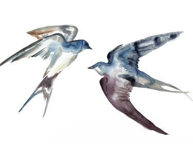 Swallows in Flight No. 21 thumb