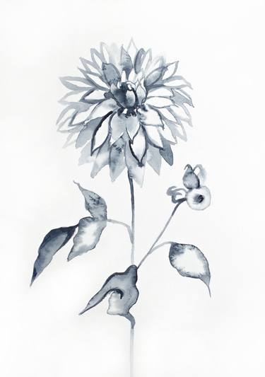 Print of Minimalism Floral Paintings by Elizabeth Becker