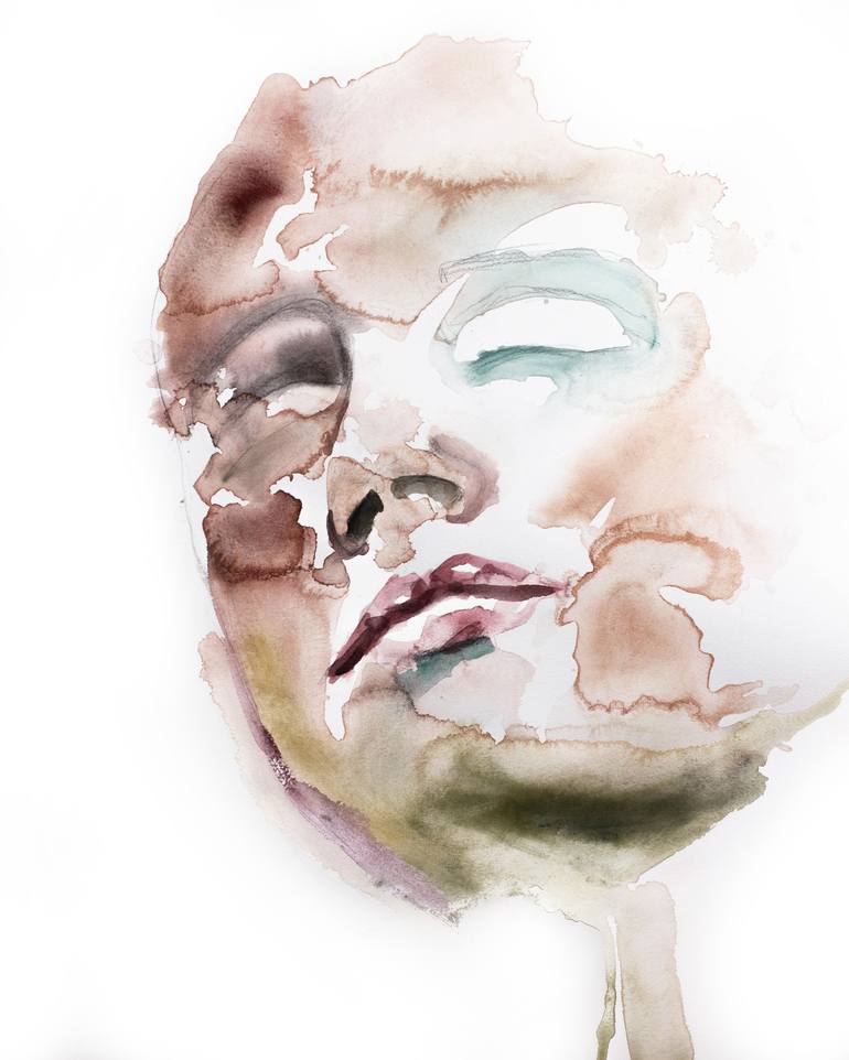 Print of Abstract Portrait Paintings by Elizabeth Becker