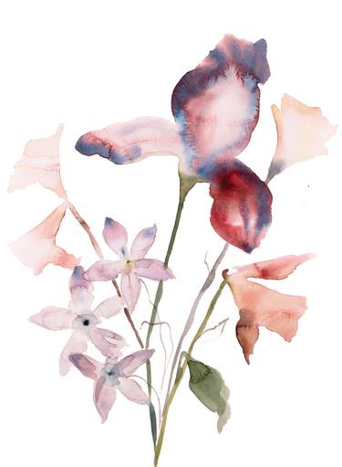 Original Expressionism Floral Paintings by Elizabeth Becker