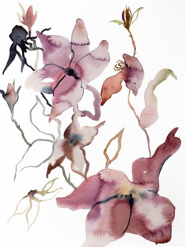 Print of Impressionism Floral Paintings by Elizabeth Becker