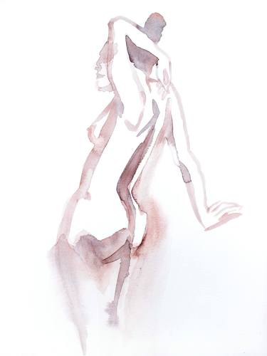 Print of Minimalism Nude Paintings by Elizabeth Becker