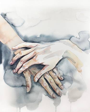 Holding Hands Paintings Saatchi Art