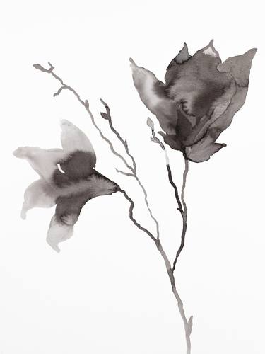 Original Minimalism Floral Paintings by Elizabeth Becker