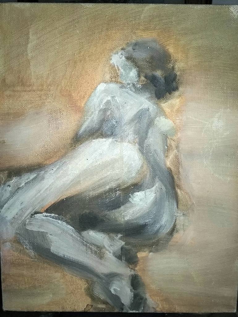 Peach Nude Painting by Joann Milano Neal | Saatchi Art