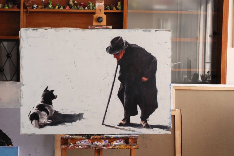 Original Figurative Men Painting by Igor Shulman