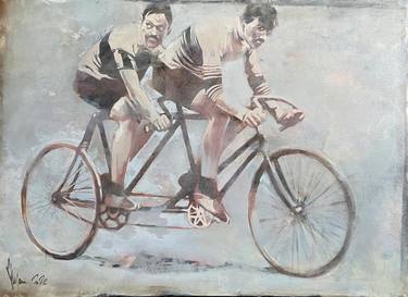 Original Figurative Bicycle Paintings by Igor Shulman