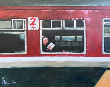 Original Train Paintings by Igor Shulman