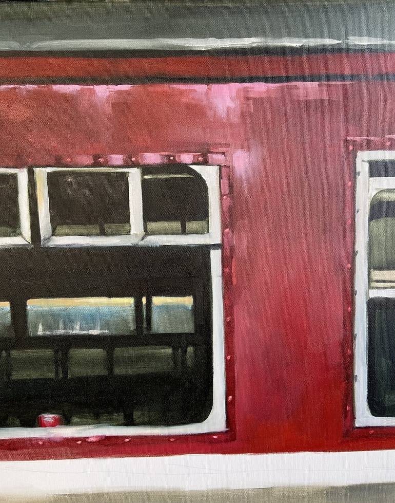 Original Train Painting by Igor Shulman