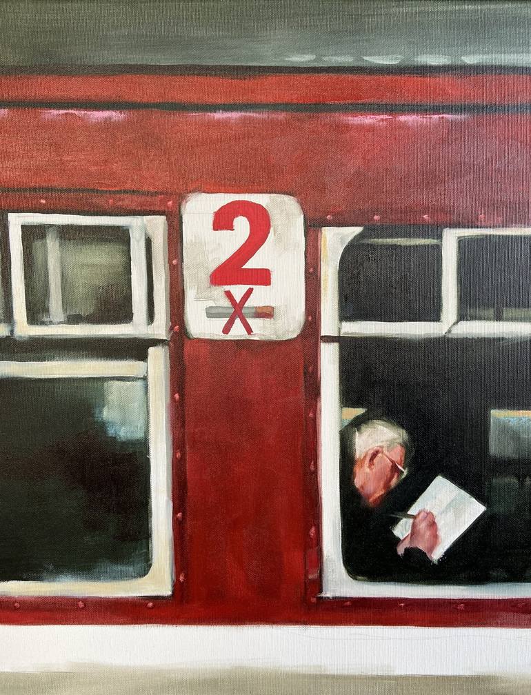 Original Contemporary Train Painting by Igor Shulman