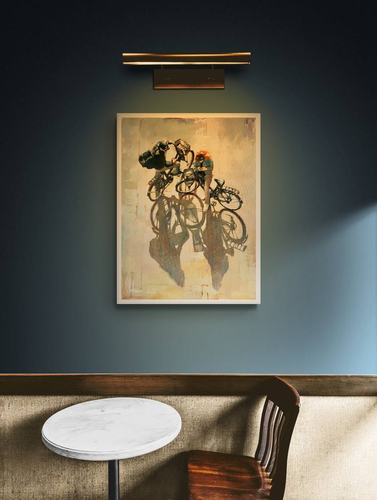 Original Bicycle Painting by Igor Shulman