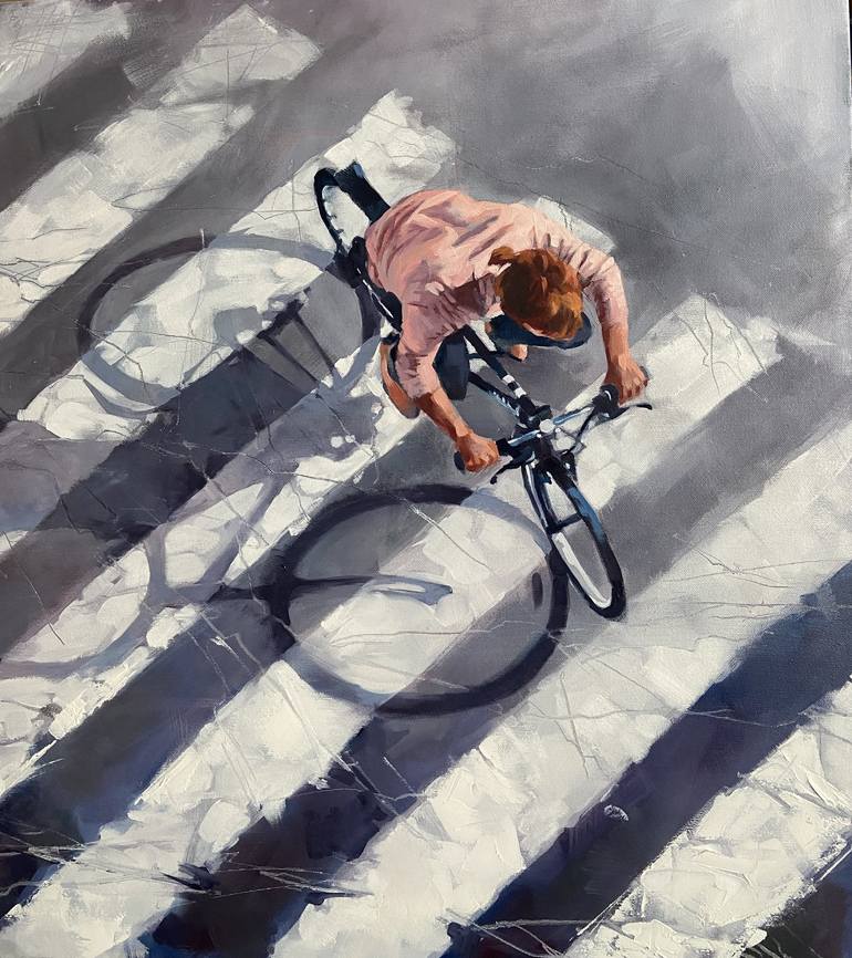 Original Bicycle Painting by Igor Shulman