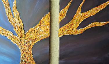 Original Abstract Tree Paintings by Ren Wilson