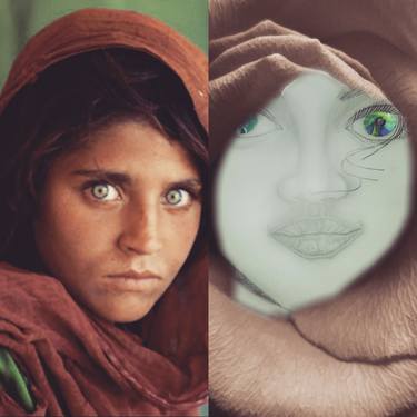 "Homage to Afghan Girl 1985 NatGeo Cover" thumb