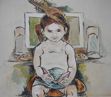 Print of Children Paintings by Mko Shekh