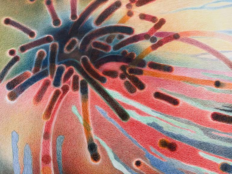 Original Minimalism Abstract Drawing by Tamar Giorgadze