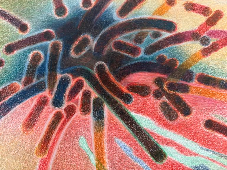 Original Minimalism Abstract Drawing by Tamar Giorgadze