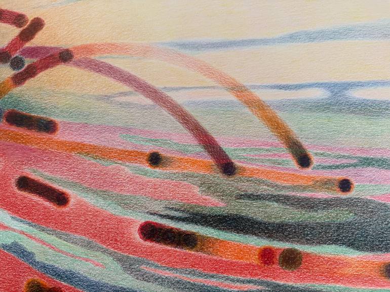 Original Minimalism Abstract Drawing by Tamar Giorgadze