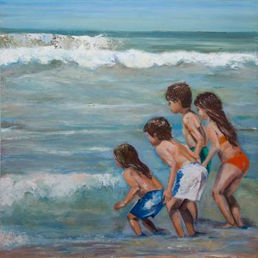 Print of Realism Beach Paintings by Bina Dekner