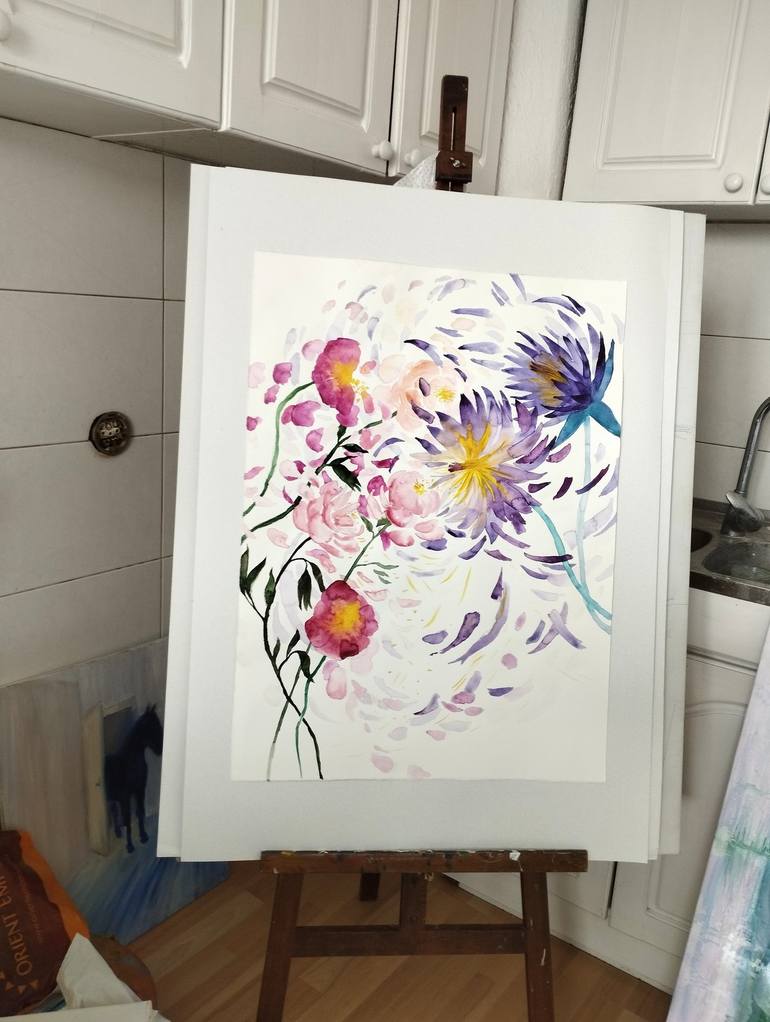 Original Figurative Floral Painting by Marija Čolić