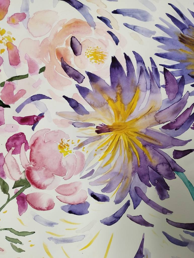 Original Figurative Floral Painting by Marija Čolić