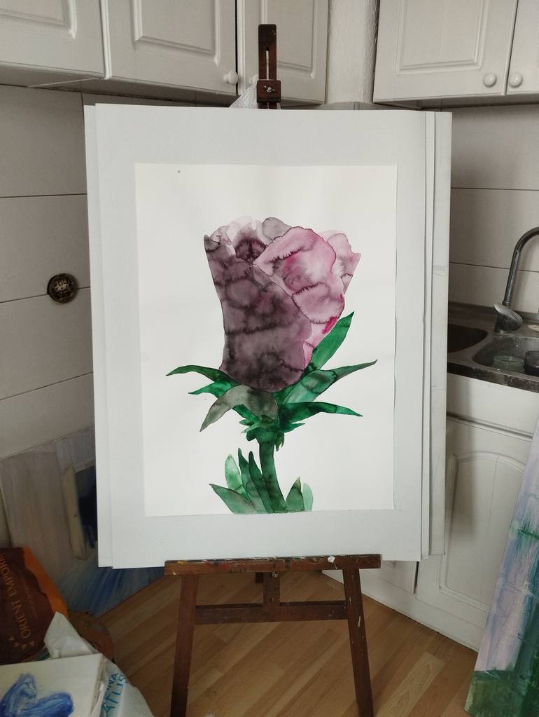 Original Abstract Floral Painting by Marija ČOlić