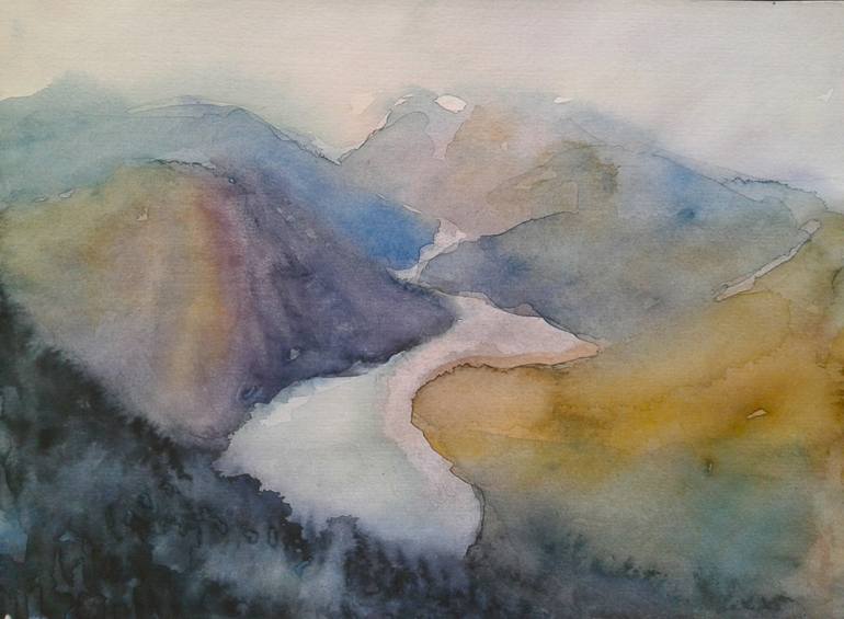 Original Modernism Landscape Painting by Marija ČOlić