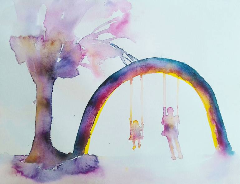 Original Abstract Children Painting by Marija ČOlić
